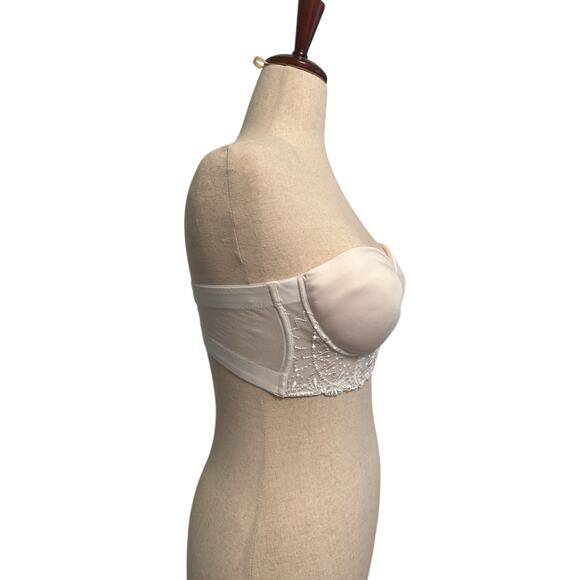 Cosabella white lace strapless bra sz 36D - Picture 2 of 8